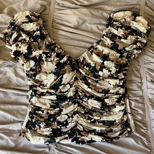 Abercrombie & Fitch Floral Ruched Women's Top